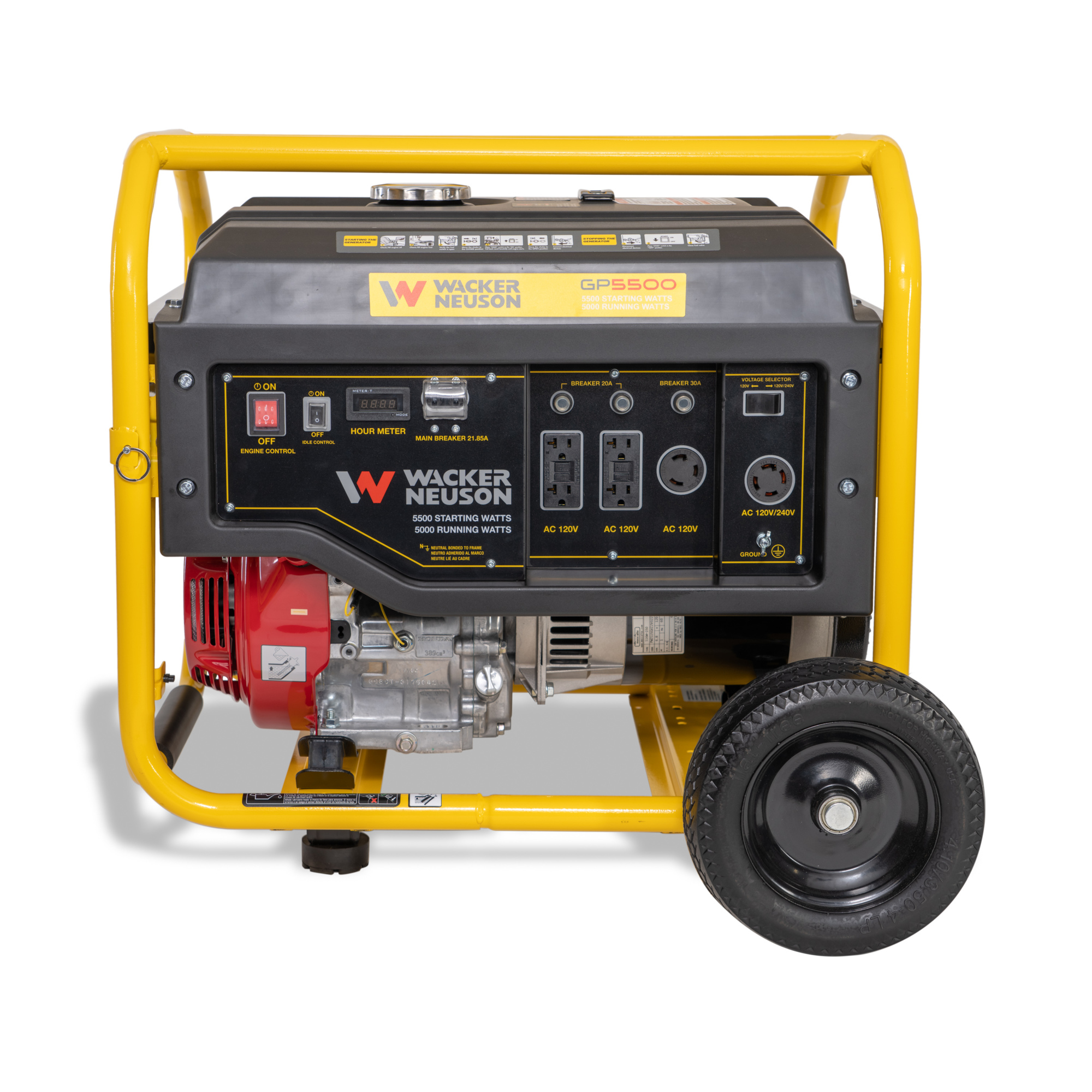 Wacker Neuson, 5500 Watt Portable Generator, Voltage 120/240 Model# GP5500A